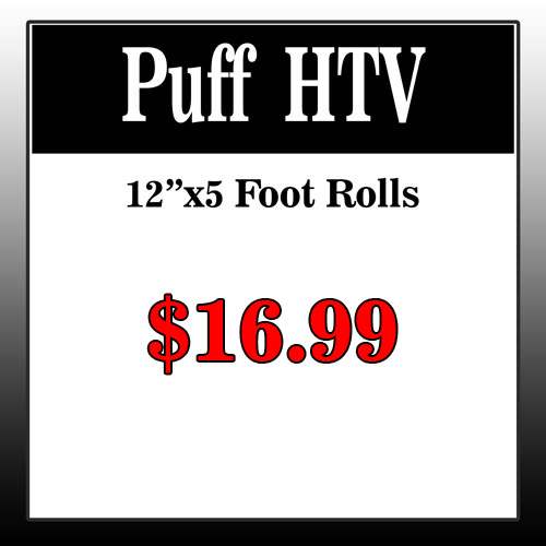 Sale* Puff HTV 12×5 Foot Rolls